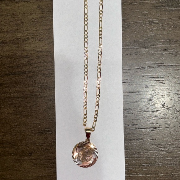 Plated Gold St. Judy Necklace - Picture 2 of 2